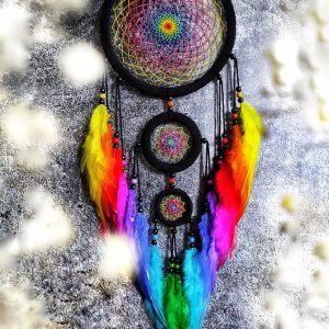 Łapacz snów Oliarra Rainbow Black maxi