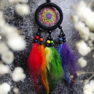 Łapacz snów Oliarra Rainbow Black mini